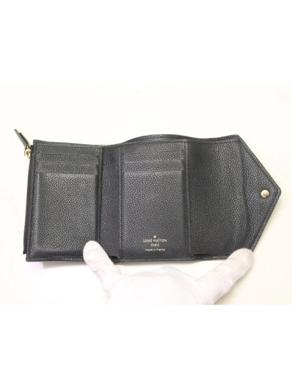 Louis Vuitton Monogram Empreinte Bicolor Portefeuille Victorine Trifold Wallet